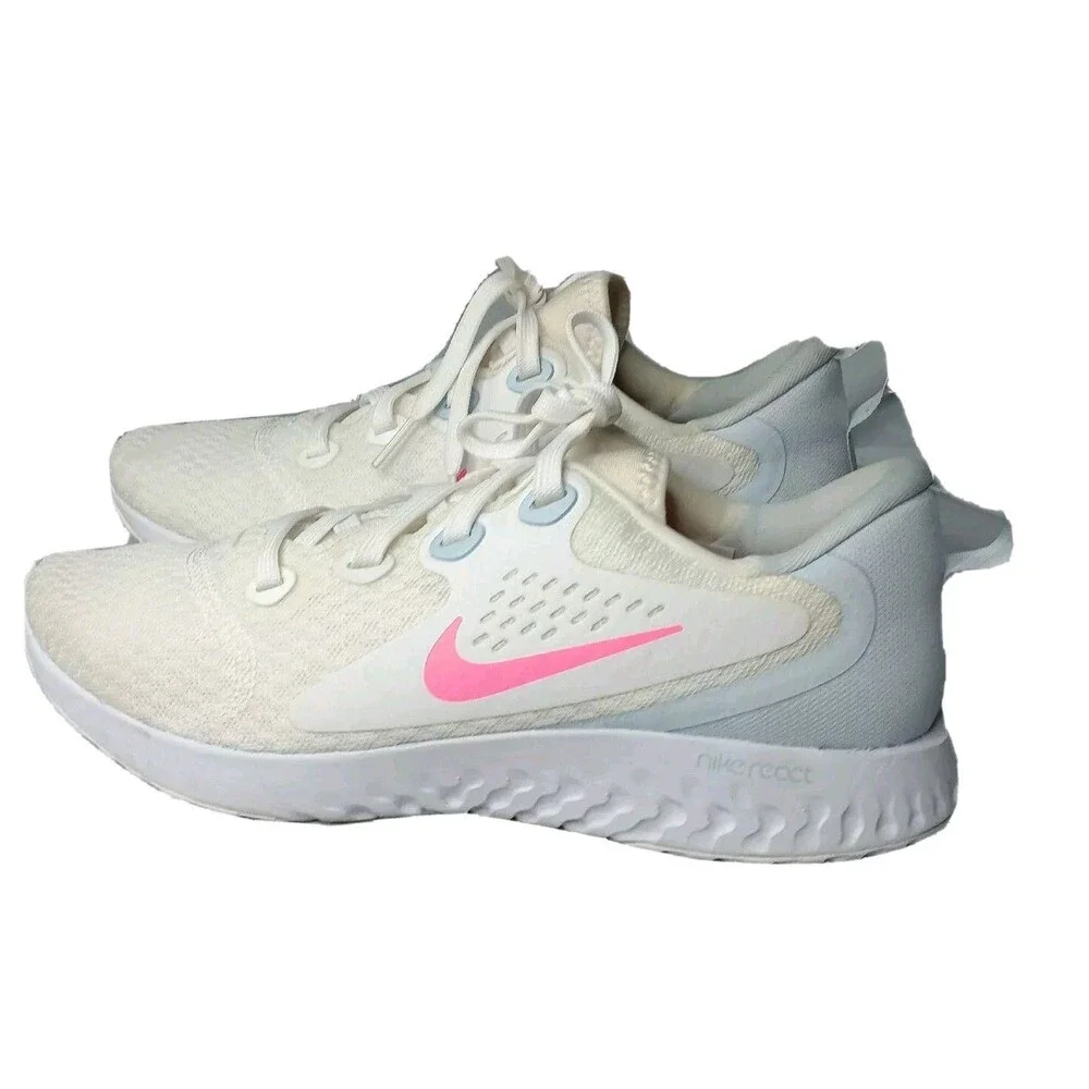 Nike Legend React Running Shoes Women's Size 9 White Pink Blue